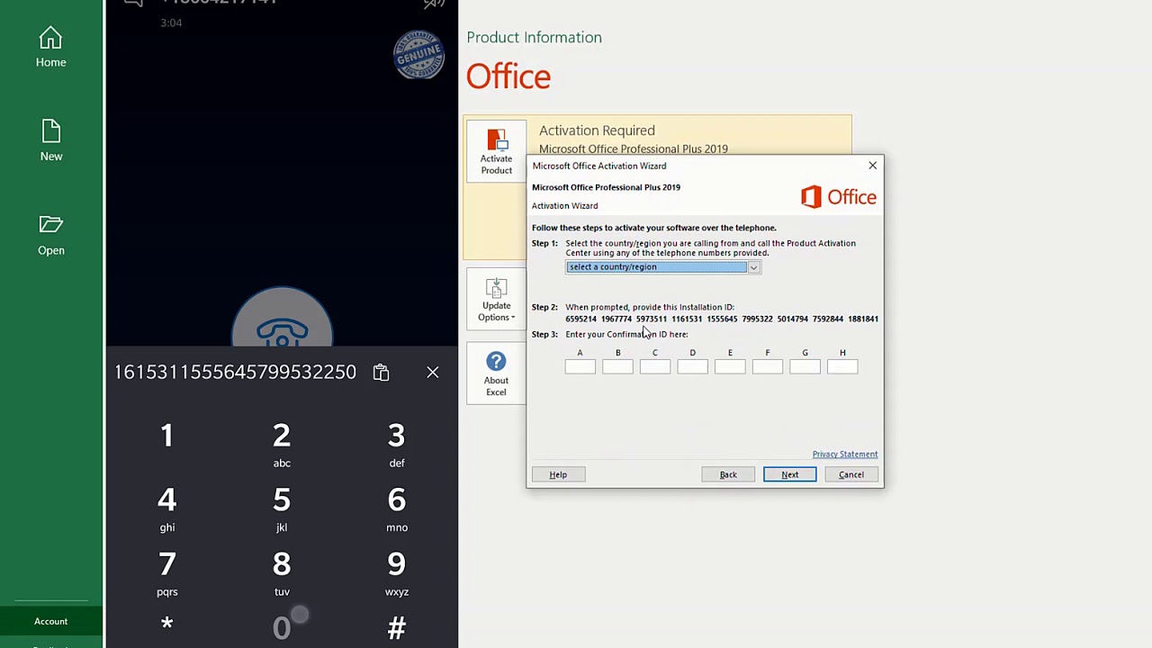 how to activate office 2019
